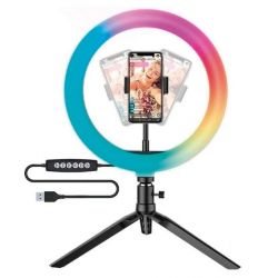 ARO DE LUZ LED PY-26RGB CON TRIPODE