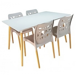 Mesa 1,20 Kaunas+4 Silla Franca